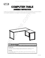 Предварительный просмотр 1 страницы HJH office 674020 Assembly Instruction Manual