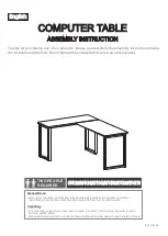 HJH office 674120 Assembly Instruction Manual предпросмотр