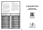 HJH office CARLOW PRO Assembly Instructions предпросмотр