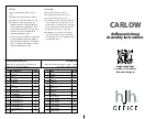 HJH office CARLOW Assembly Instructions preview