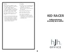 Предварительный просмотр 1 страницы HJH office KID RACER Assembly Instructions