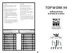 HJH office SMART PREMIUM TOP WORK 99 Assembly Instructions preview