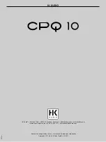 Preview for 32 page of HK Audio CPQ 10 Manual