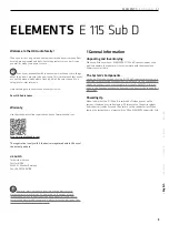 Предварительный просмотр 3 страницы HK Audio ELEMENTS E 115 Sub D Manual