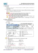 Предварительный просмотр 3 страницы HKC HQ-006 Installation, Operation & Maintenance Manual