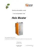 Preview for 1 page of HKS lazar Holz Master Operation And Installation Manual