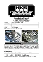 Предварительный просмотр 1 страницы HKS 12001-AT005 Installation Manual