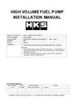 Preview for 5 page of HKS 14007-AK006 Installation Manual