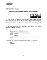 Preview for 36 page of HKS 700E Operation Manual