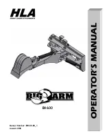 HLA BIG ARM BH600 Operator'S Manual предпросмотр