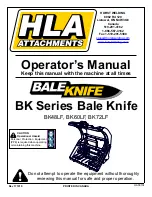 Предварительный просмотр 1 страницы HLA BK48LF Operator'S Manual