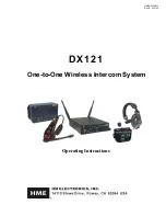 Preview for 1 page of HM Electronics DX121 Operating Instructions Manual