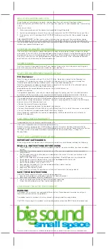 Preview for 2 page of HMDX HX-P310 User Manual And Warranty Information