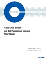 Preview for 1 page of HME Clear-Com Encore AB-120 User Manual