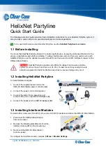 Preview for 1 page of HME Clear-Com HelixNet Partyline Quick Start Manual