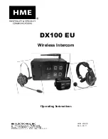 Предварительный просмотр 1 страницы HME DX100 EU Operating Instructions Manual