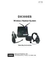 Предварительный просмотр 1 страницы HME DX300ES Operating Instructions Manual