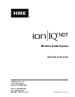 Предварительный просмотр 1 страницы HME ion IQ NDT Operating Instructions Manual