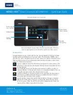 HME NEXEO HDX Quick Start Manual предпросмотр