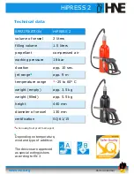 Предварительный просмотр 17 страницы HNE HiPRESS 2 User Manual