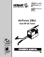 Hobart Welding Products AirForce 250ci Owner'S Manual preview