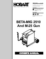 Preview for 1 page of Hobart Welding Products BETA-MIG 2510 Owner'S Manual