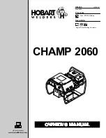 Hobart Welding Products CHAMP 2060 Owner'S Manual предпросмотр