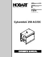 Hobart Welding Products Cyberstick 250 AC/DC Owner'S Manual preview