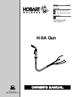 Hobart Welding Products H-9A Owner'S Manual preview