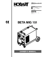 Hobart Beta Mig 151 Owner'S Manual preview