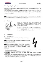 Preview for 8 page of Hobart CHF 45 Installation And Operation Manual