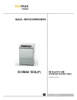 Preview for 1 page of Hobart Ecomax 502L Installation And Operation Instructions Manual