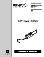 Hobart HSW 15 Owner'S Manual предпросмотр