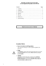 Предварительный просмотр 2 страницы Hobart VPU 100 Installation And Operating Instructions Manual