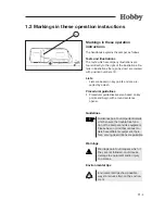 Предварительный просмотр 6 страницы Hobby 350 TB De Luxe Operation Manual