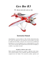 HobbyKing Gee Bee R3 Instruction Manual preview