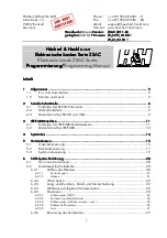 Höcherl & Hackl ZSAC Series Programming Manual preview