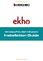 Предварительный просмотр 1 страницы Hochiki ekho Installation Manual