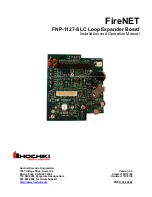 Hochiki FireNET FNP-1127-SLC Installation And Operation Manual предпросмотр