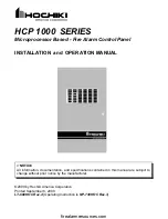 Предварительный просмотр 1 страницы Hochiki HCP 1000 Series Installation And Operation Manual