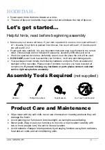 Preview for 3 page of Hodedah HI 690-G Assembly Instructions Manual