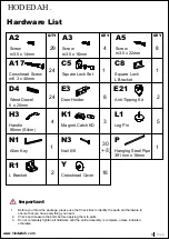 Предварительный просмотр 4 страницы Hodedah HI1115-F Assembly Instructions Manual