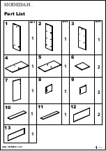 Предварительный просмотр 5 страницы Hodedah HI1115-F Assembly Instructions Manual