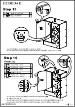 Предварительный просмотр 13 страницы Hodedah HI1115-F Assembly Instructions Manual