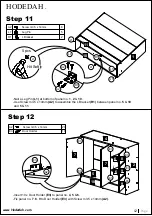 Preview for 12 page of Hodedah HI1116-F Assembly Instructions Manual