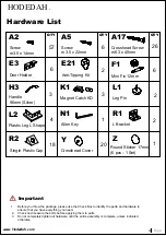 Предварительный просмотр 4 страницы Hodedah HI1628-F Assembly Instructions Manual