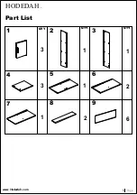 Предварительный просмотр 5 страницы Hodedah HI1628-F Assembly Instructions Manual