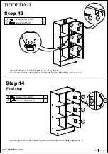 Предварительный просмотр 13 страницы Hodedah HI1628-F Assembly Instructions Manual