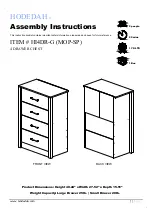 Hodedah HI413DRBEECH Assembly Instructions Manual предпросмотр