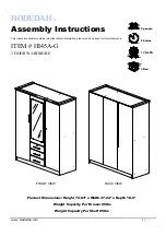 Preview for 1 page of Hodedah HI45A-G Assembly Instructions Manual